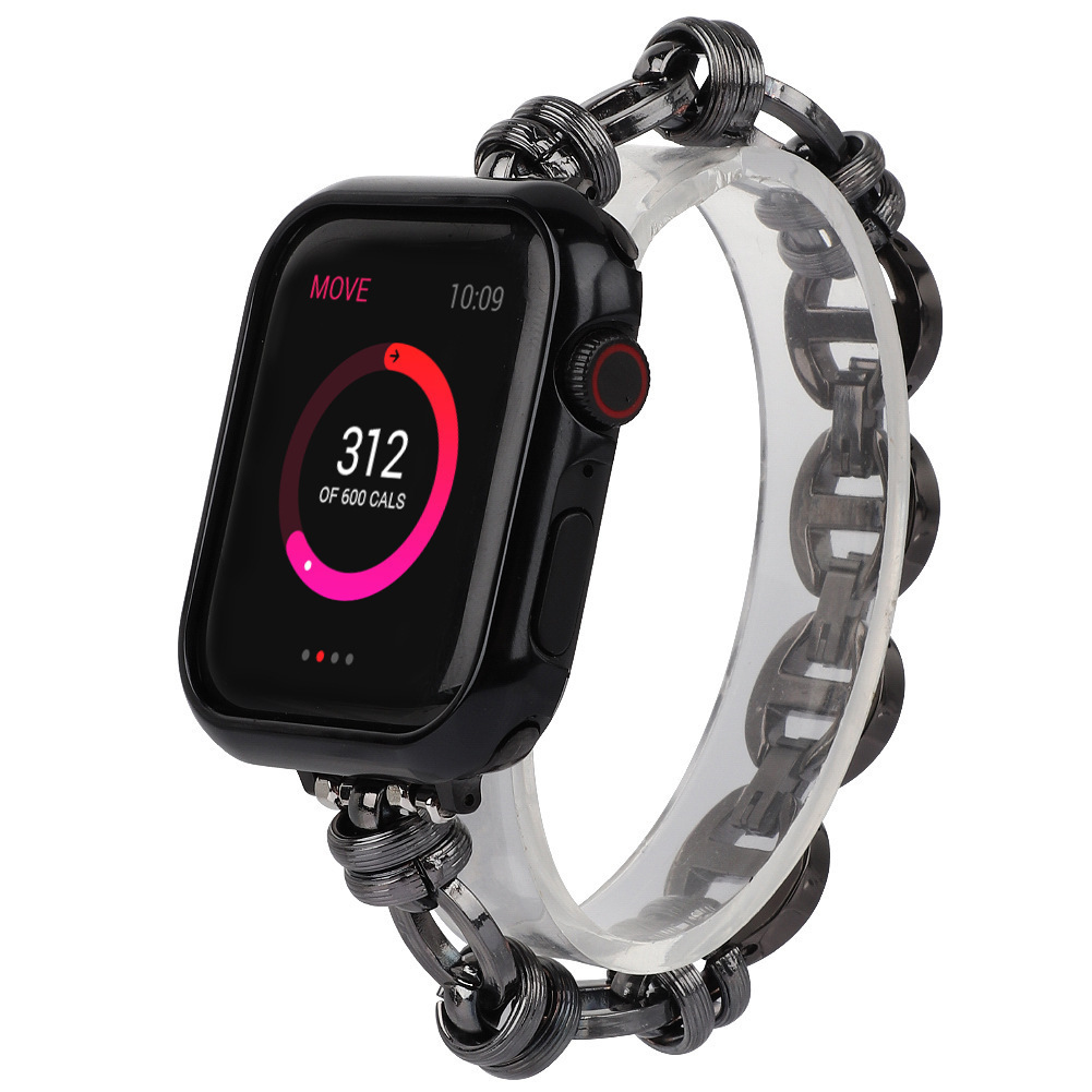 适用于苹果iwatch11代10/987se新款朋克链不锈钢电镀工艺