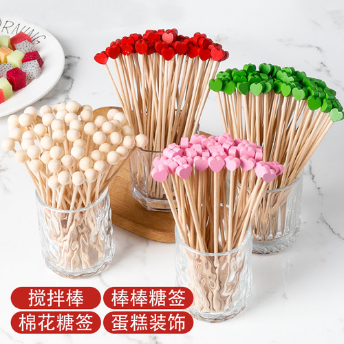 木制搅拌棒天然环保咖啡豆浆饮品