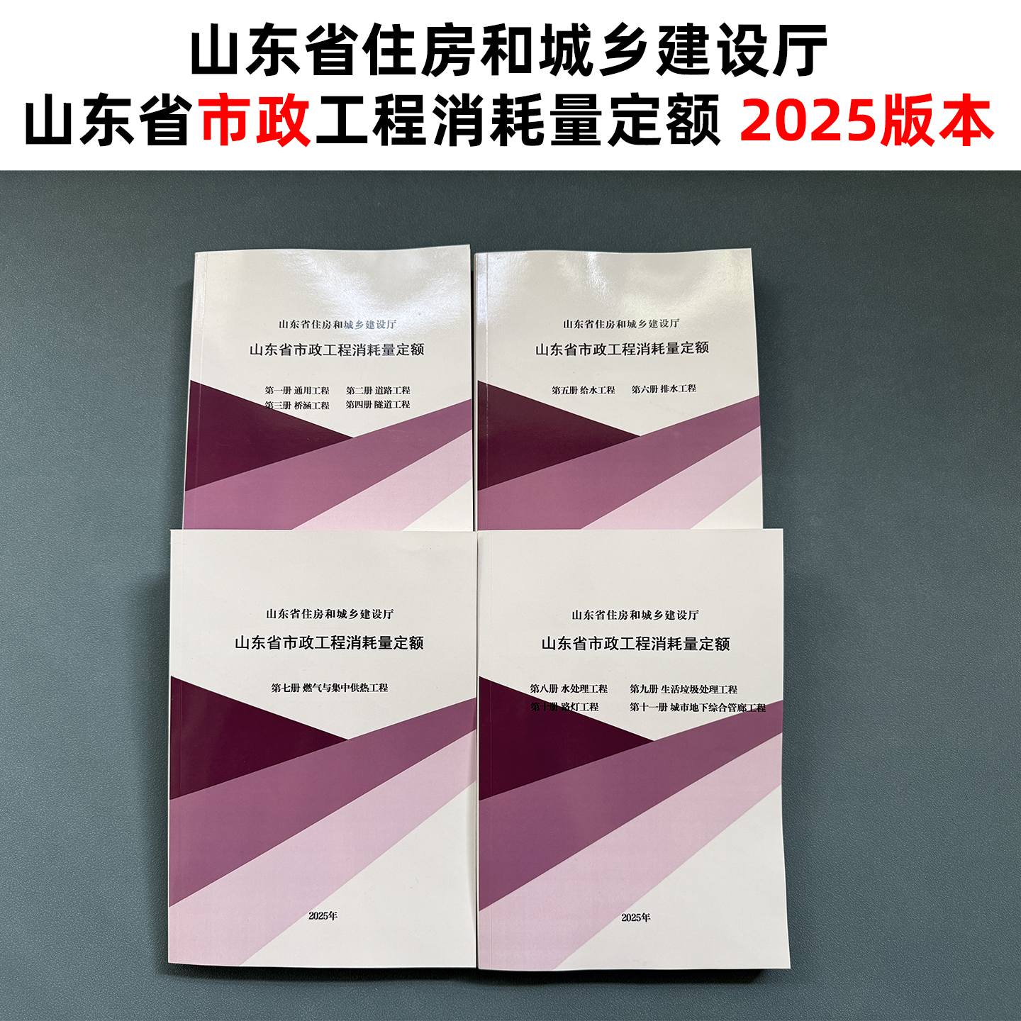 现货速发 2025年版本 山东省市政工程消耗量定额 山东省住房和城乡建设厅 2025山东市政定额 1-4册全套 市政定额