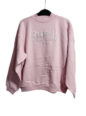 ovesize字母刺绣加绒落肩款圆领卫衣 外贸女加胖卫衣套头衫