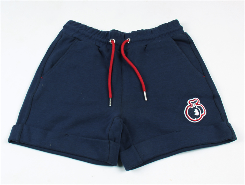 【白色串色】没几条 折叠边不加绒卫裤 外贸女夏季短裤