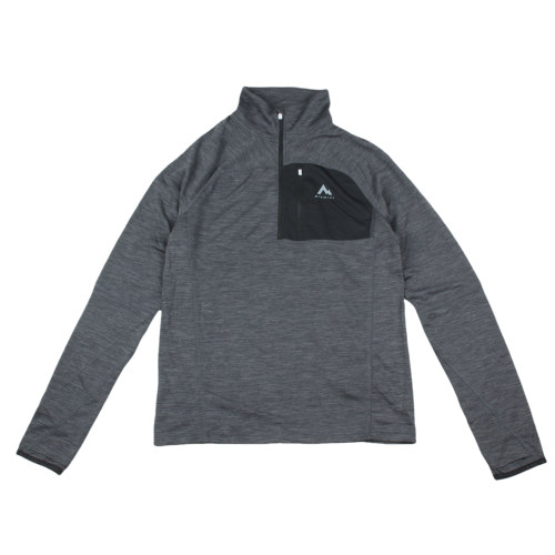 漂亮透气无弹撞色半拉链春秋薄卫衣 外贸男情侣涤纶户外慢跑上衣