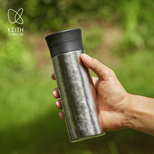 铠斯纯钛保温杯双层380ml泡茶杯