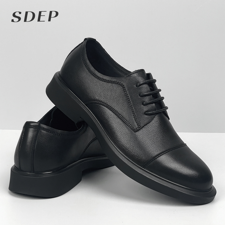 商务正装软皮三接头上班通勤皮鞋