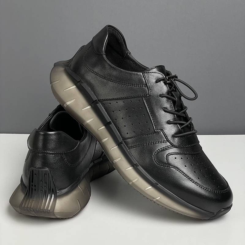 镂空透气户外运动休闲皮鞋