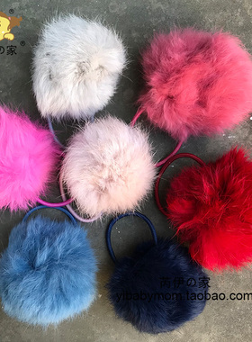 清仓: 英国进口Verity Jones London手工发圈 大号毛毛球橡皮筋