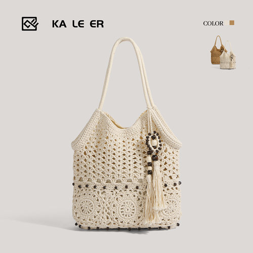 流苏气质托特包度假沙滩包编织包