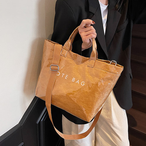 pvc防水手提袋轻便通勤托特包女