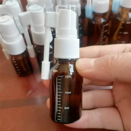 茶色玻璃摇杆象喷瓶喷鼻器雾化瓶