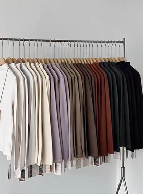 啤酒领软糯羊绒蛋白打底衫女秋冬保暖肌底衣弹力长袖T恤