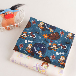 BooBoo布布 天丝纯棉 精梳斜纹无弹纱卡印花布料 衬衫连衣裙西装