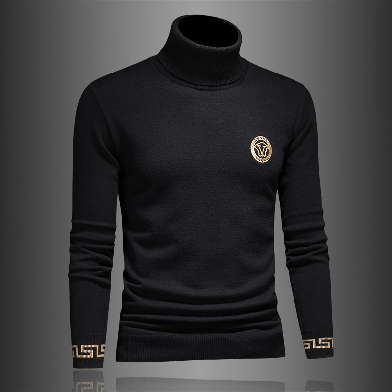 冬季2026男套头羊毛衫两翻领高领加厚毛衣针织衫毛织衫9707p135，男装针织衫/毛衣，电商D222