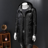 森林猎人冬装鹅绒90%长款羽绒服男真皮衣连帽定制款8926p1550，男装羽绒服，电商D222