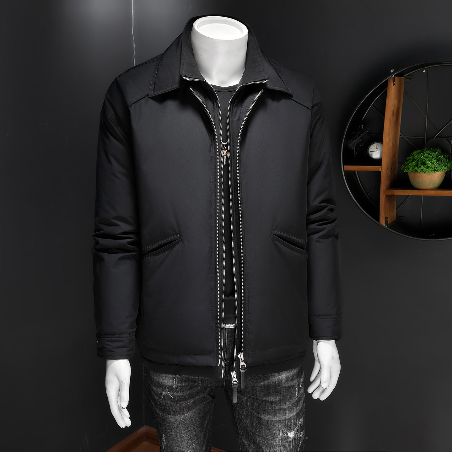 2026男阔版羽绒服90%双拉链羽绒2605p335全年有货,男装羽绒服,电商D222
