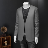 2026春秋季潮流宽松无领马吉拉小西男装欧版西装8863p190，男装西服，电商D222