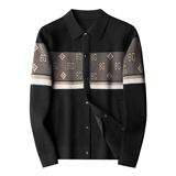 2025秋冬男开衫加厚拉链毛衣羊毛衫针织衫格子大货2530p145，男装针织衫/毛衣，电商D222