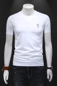 2021丝光棉短袖t恤时尚休闲男士半袖2665p55控价88图片
