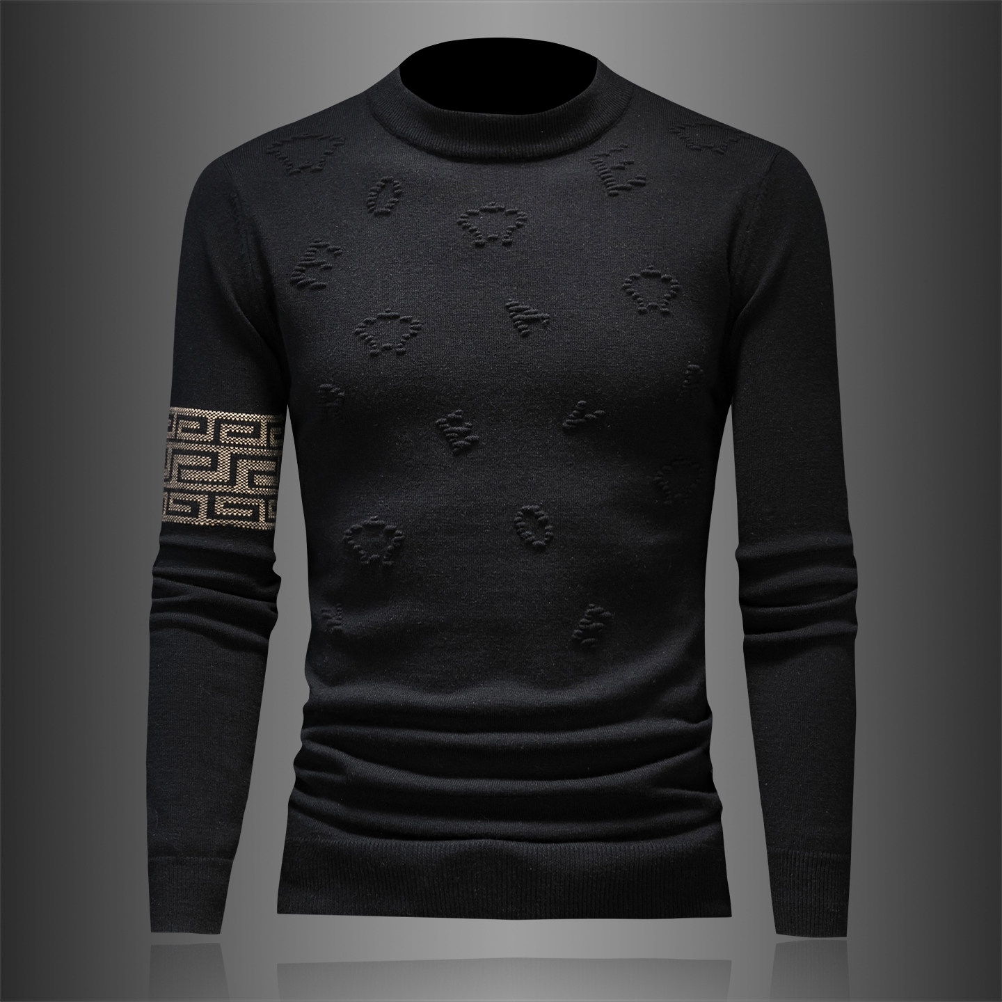 2025冬季男羊毛半高领羊毛衫厚针织衫毛衣25209p135，男装针织衫/毛衣，电商D222