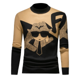 森林猎人2025冬季男装羊毛半高领长袖羊毛衫针织衫毛衣58269p135，男装针织衫/毛衣，电商D222