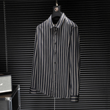 2026春秋四季长袖衬衫男装时尚条子穿打底衫13658/p115，男装衬衫，电商D222