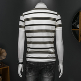 2026新款条纹男士翻领短袖t恤polo杉半袖68618跑量/p53，男装T恤，电商D222