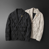 冬季2026男装西装90%白鸭绒西装羽绒服外套羽绒服5509p245，男装羽绒服，电商D222