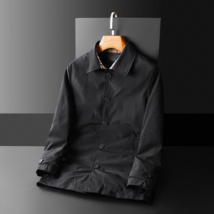 森林猎人新款男装中长款羽绒服新款男90%白鸭绒外套翻领1101p265图片