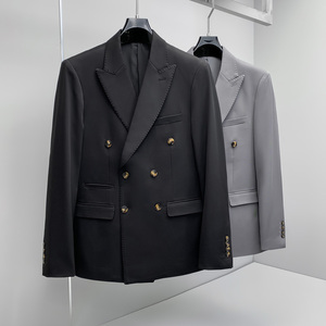 2026新款春秋双排扣小西装男韩版四季便西服2806AP170，男装西服，电商D222