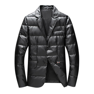 2024皮衣西装90白鸭绒羽绒服冬装男厚羽绒外套6606p285图片