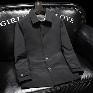 冬季中长款羽绒服新款男90%白鸭绒外套翻领1101p265，男装羽绒服，电商D222