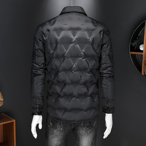 2026男装90%白鸭绒羽绒服外套衬衫领潮流66728p255图片