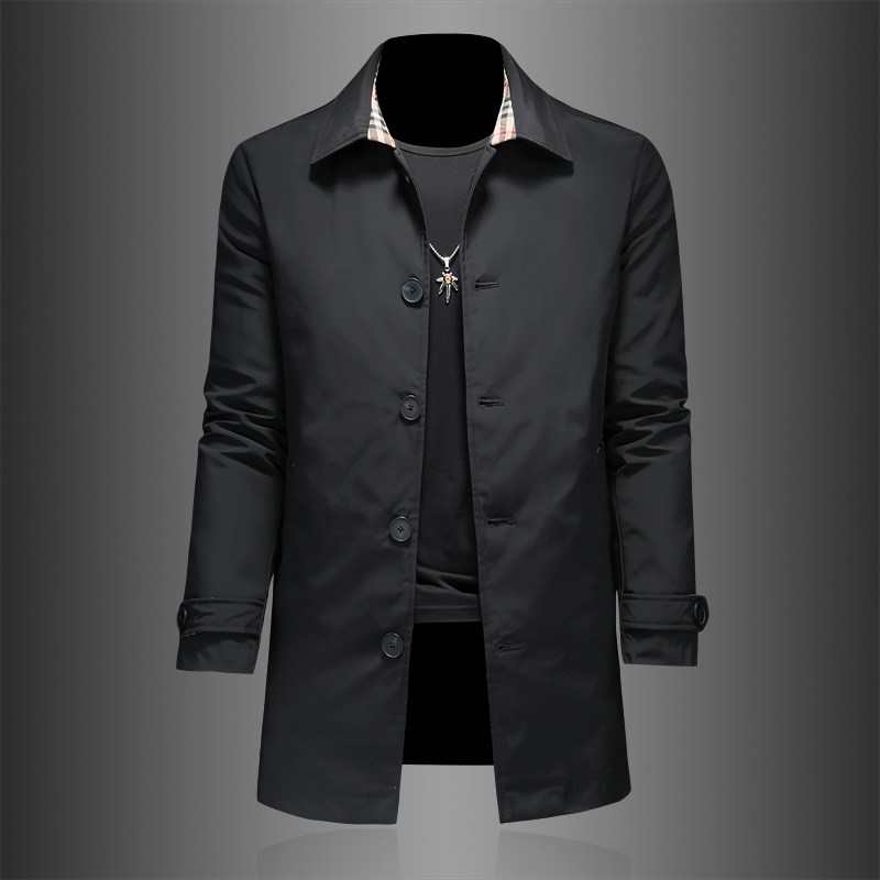 冬款2022中长款羽绒服新款男士90%白鸭绒外套翻领1101p265控价355，男装羽绒服，电商D222