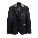 2026新款春秋季小西装拼皮料男韩版四季便西装潮流23699p180，男装西服，电商D222