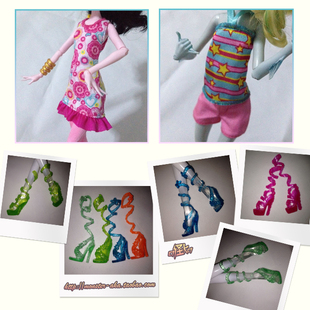 Monster High winx鞋子 精灵高中 衣服 怪物高中 第5弹 糖果色