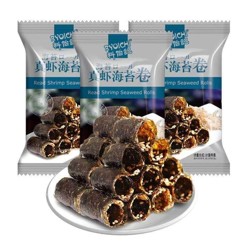 良一海苔卷散称肉松味肉脯真虾夹心休闲零食品拌饭海苔脆厦门特产