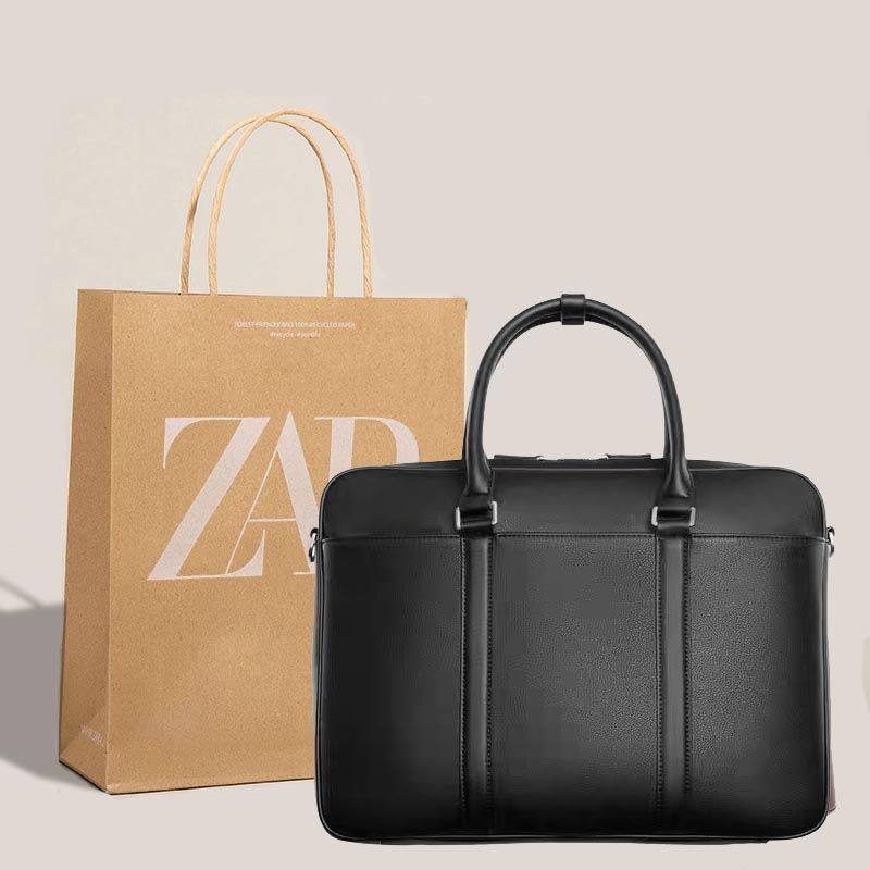 香港专柜电脑包手提包牛皮单肩斜挎包高档男包商务真皮手提公文包