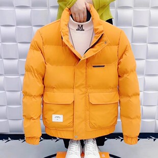 棉衣外套男修身潮流时尚百搭立领痞帅社会人青年上衣加绒棉服祆子