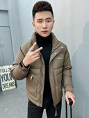 青年立领上衣免洗防风短款 潮牌修身 外套 羽绒服高级感男装 三防爆款