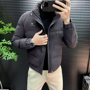 棉衣男2025新款冬季流行爆款石墨烯云绒轻薄时尚潮牌立领修身棉服