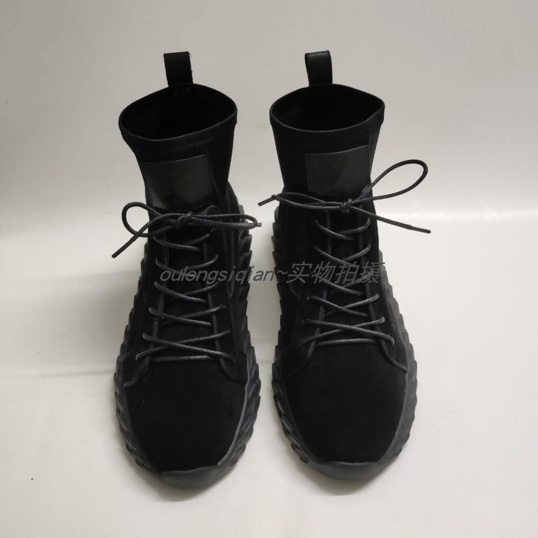 一脚蹬男鞋刺猬厚鞋高帮鞋懒人鞋