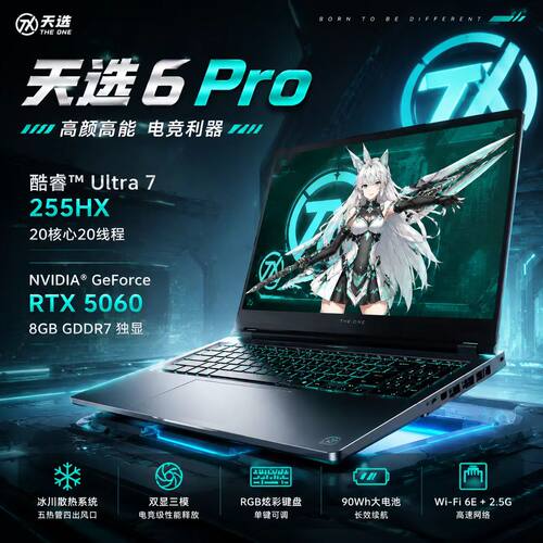 Asus/华硕 天选 天选6 Pro U7-255HX 高刷笔记本电脑 三A吃鸡电竞