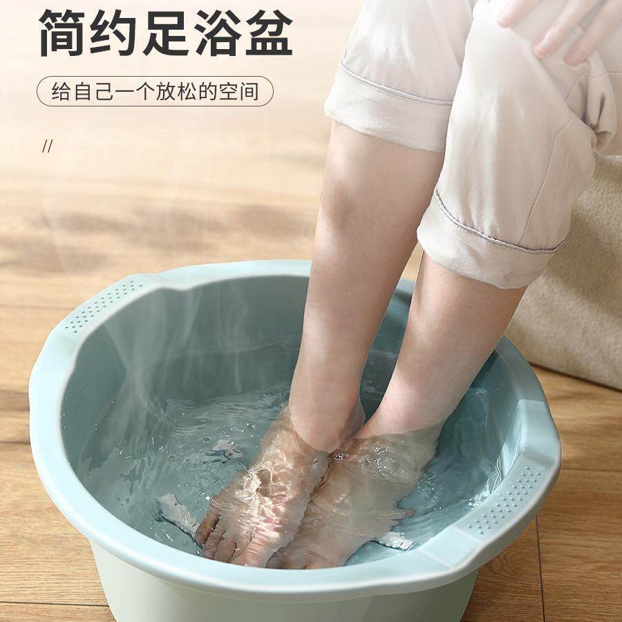 洗脚盆家用加厚大号足浴盆带脚底按摩滑轮泡脚桶足疗桶按摩盆子