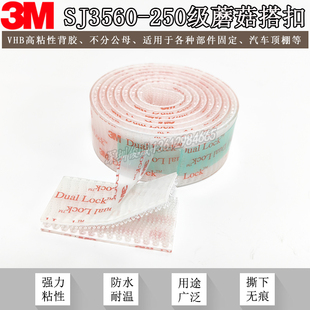 3MSJ3560透明蘑菇搭扣汽车牌照固定搭扣3M搭扣尼龙扣零件固定搭扣