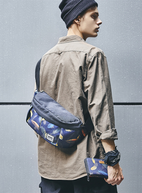 MACKAR城市出行通勤包男士包包大容量胸包时尚休闲美式单肩斜挎包