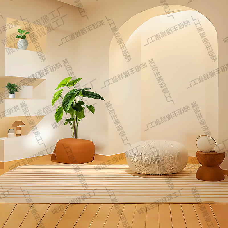 25直播背景布3d立体装饰直播间背景墙主播网红拍照道具高级感壁纸