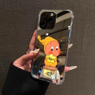 许愿瓶星星人适用苹果17promax镜面一加15手机壳华为P70pro荣耀500发财OPPOReno14小米15vivox100可爱三星s26