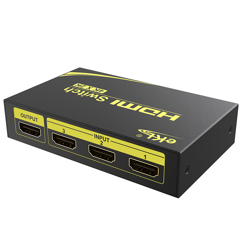 EKL 2.0 HDMI切换器 2进3进1出 4K高清音视频切换 多进一出 电脑机顶盒电视PS4游戏机投影仪共享显示器切屏器