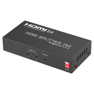 EKL hdmi2.0分配器1进2出高清4k60hz支持HDCP2.2一分二分屏器UH02