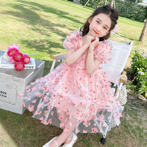女童网纱连衣裙2025新款