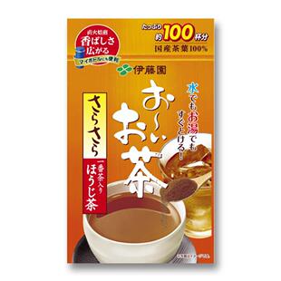 日本伊藤园焙茶粉速溶焙茶无糖天然绿茶粉可冷泡大包便携装